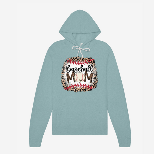 Leopard Baseball Mom- Hoodie