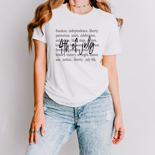4th of July Words T-Shirt