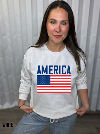 American Flag Sweatshirt