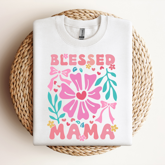 Floral Blessed Mom | Sweatshirt MadreForte LLC