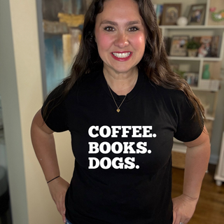 Coffee. Books. Dogs | Tee