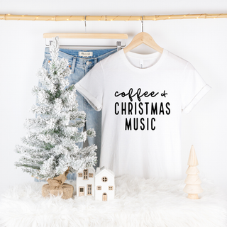 Coffee & Christmas Music Graphic Tee