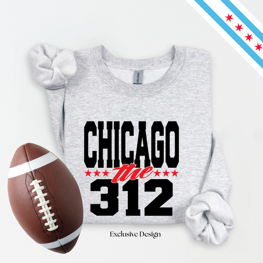 Chicago Bold Black-Red Sweatshirt