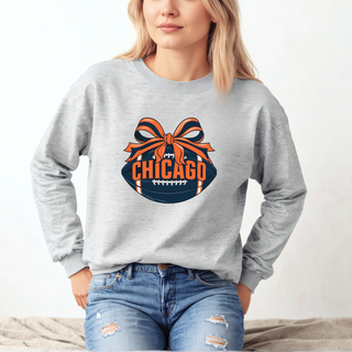 Chicago Football Bow Sweatshirt