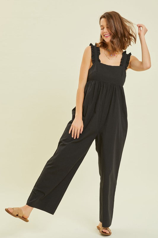 Wide Leg Jumpsuit Featured with Back Tie Detail MadreForte LLC