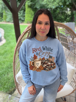 Red, White & Cozy Sweatshirt