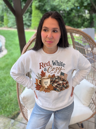Red, White & Cozy Sweatshirt