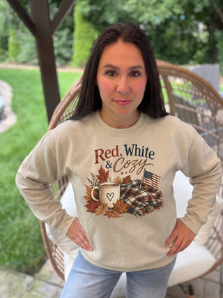 Red, White & Cozy Sweatshirt