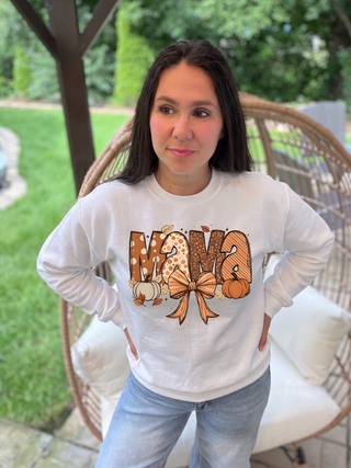 Fall Mama Bow Sweatshirt