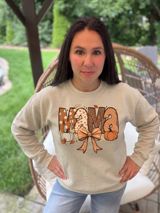 Fall Mama Bow Sweatshirt
