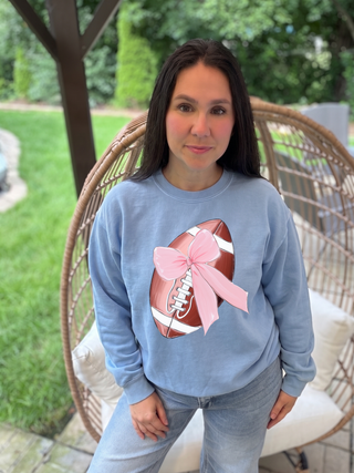 Pink Bow Football Sweatshirt