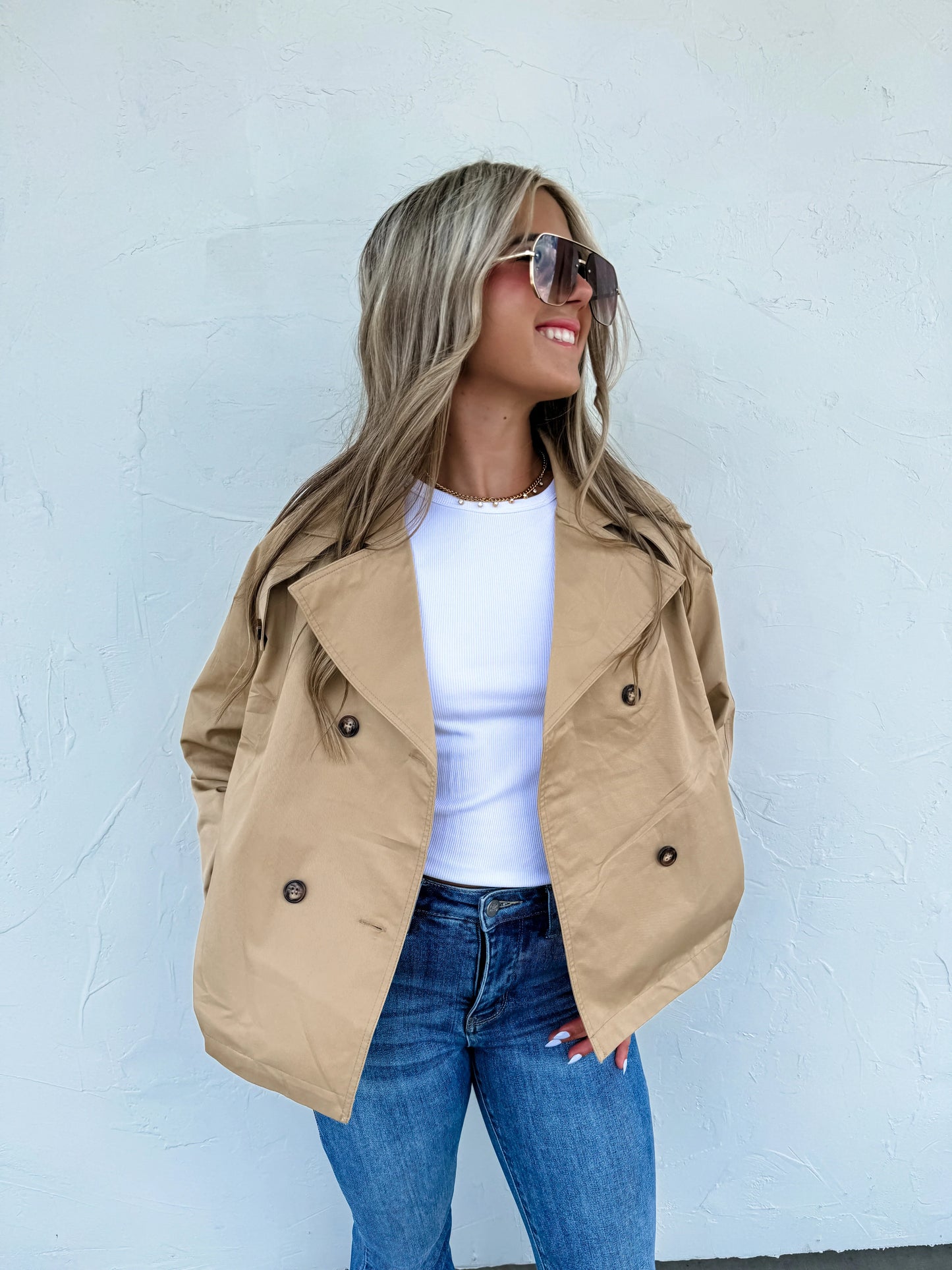 PREORDER: Rossi Crop Trench Coat in Four Colors MadreForte LLC