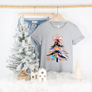 BrushStroke Colorful Xmas Tree Graphic Tee