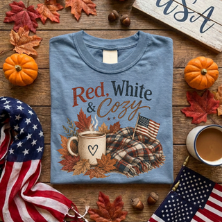 Red White and Cozy Tee