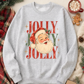 Jolly Santa Graphic Crew Sweatshirt