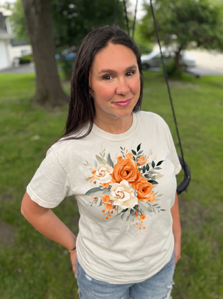Autumn Bloom Floral Comfort Colors® Tee
