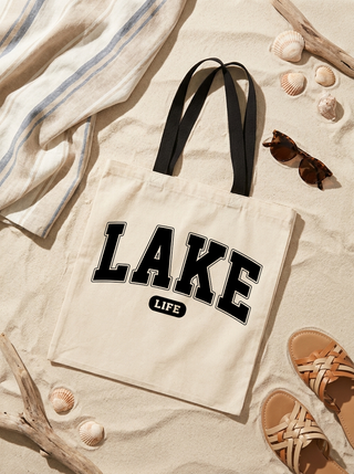 Lake Life Canvas Tote