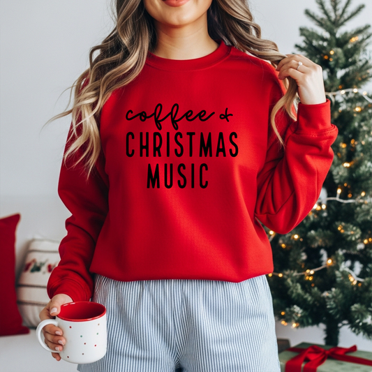 Coffee & Christmas Music Sweatshirt