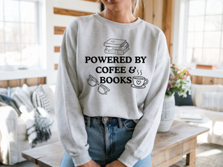 Powered By Books and Coffee Sweatshirt