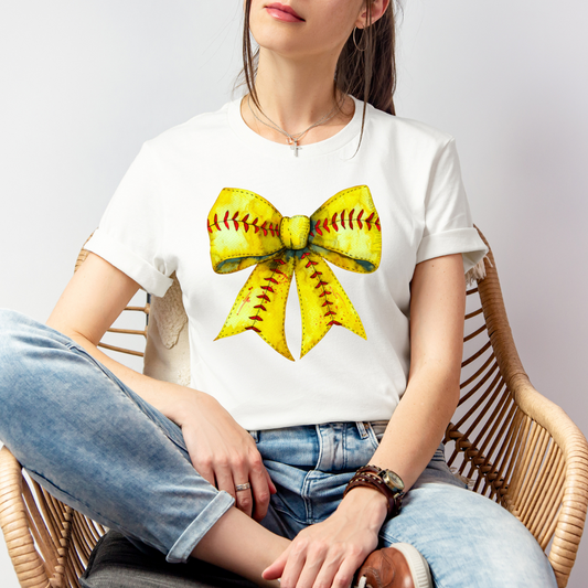 Softball Bow | Tshirt or Sweatshirt