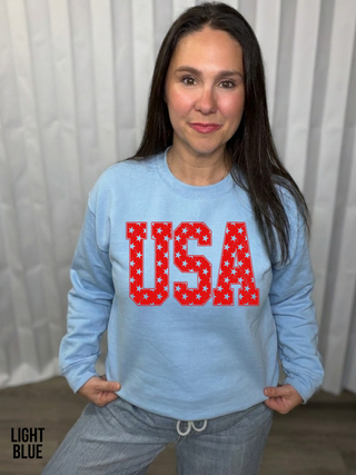 Distressed USA (RED) Sweatshirt