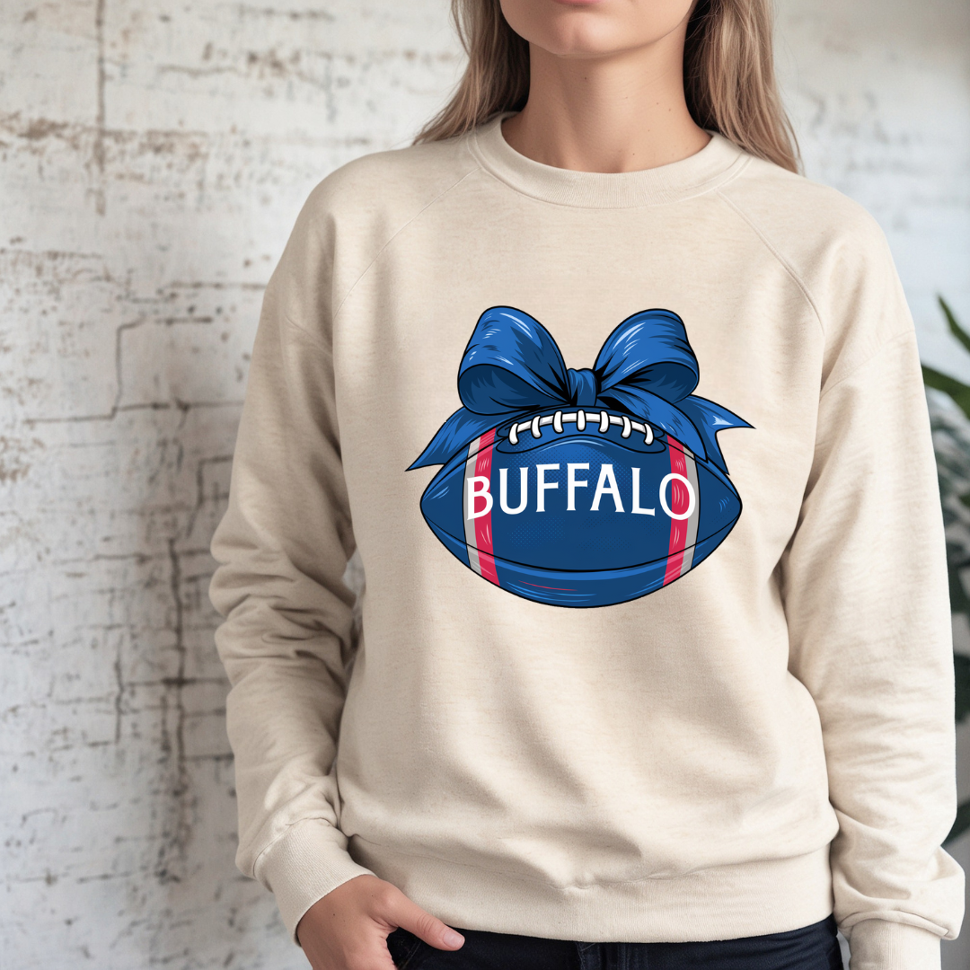 Buffalo Football Bow Sweatshirt