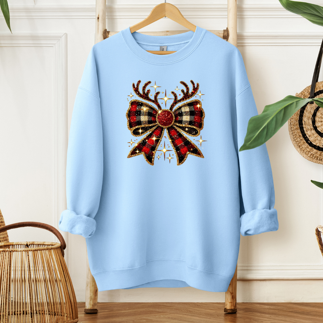 Reindeer Bow | Sweatshirt MadreForte LLC