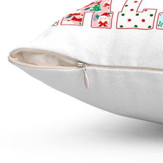 Merry Christmas Holiday Square Pillow
