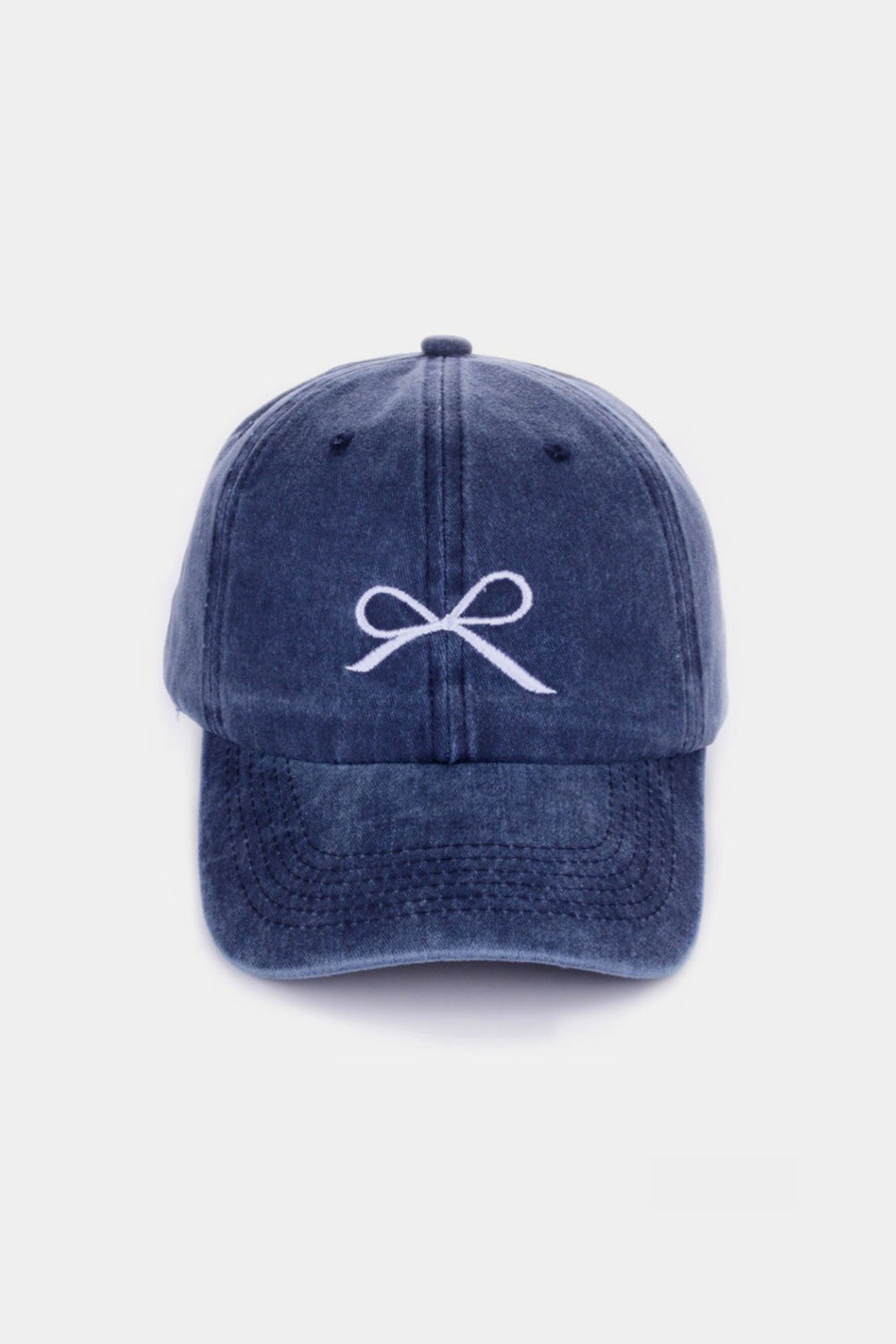 Zenana Bow Embroidered Washed Cotton Caps MadreForte LLC