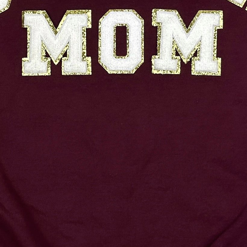 Baseball Mom Chenille Patch Sweatshirt MadreForte LLC