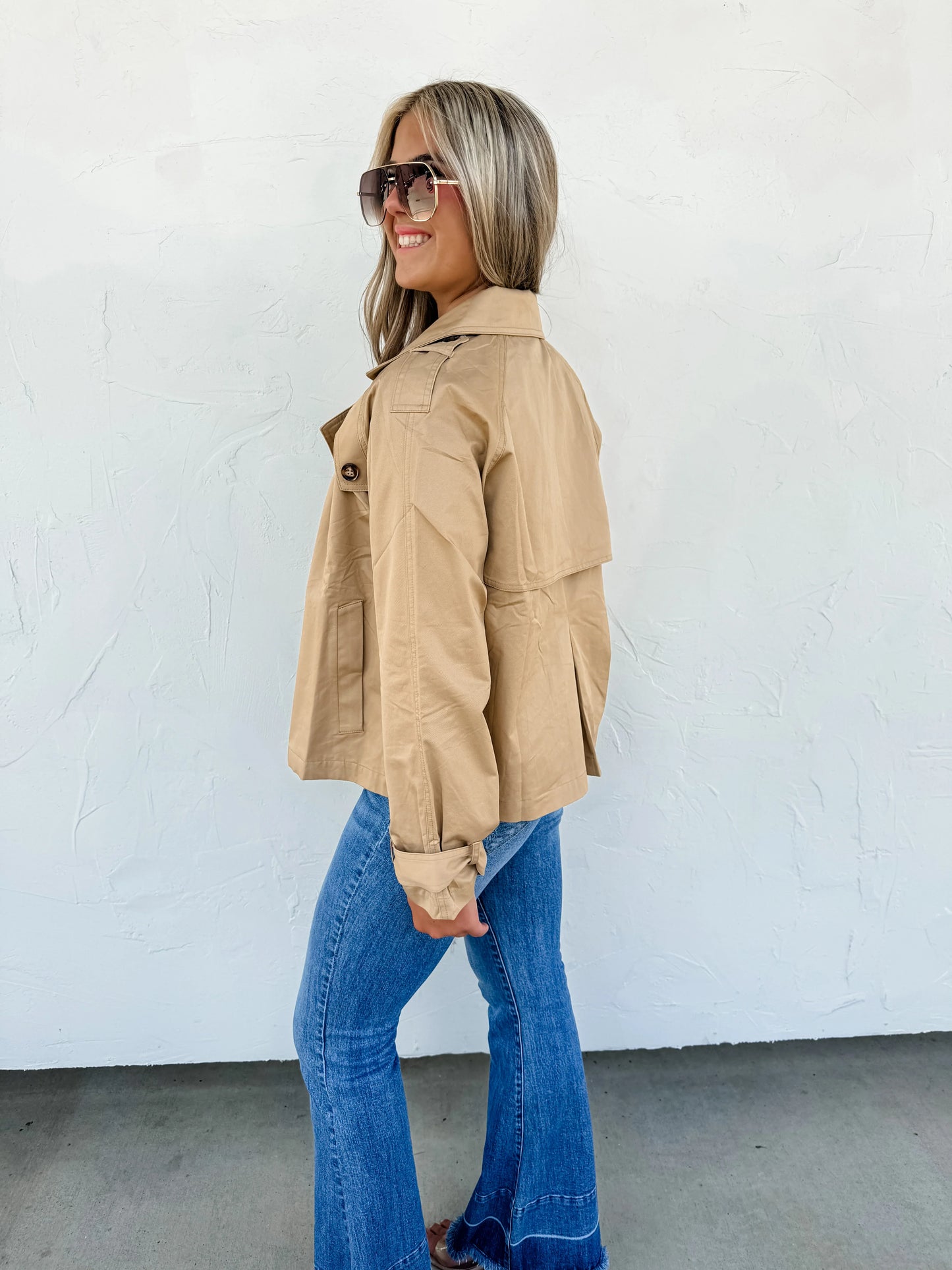 PREORDER: Rossi Crop Trench Coat in Four Colors MadreForte LLC