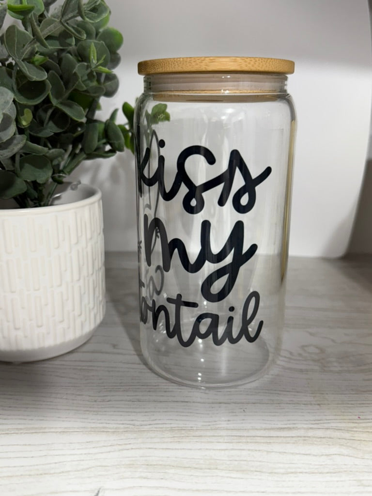 Kiss My Cottontail| Sipper Glass, 16 oz MadreForte LLC