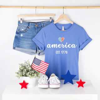 4th of July America Flag Tee