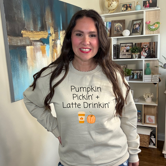 Pumpkin & Latte Drinkin' Sweatshirt