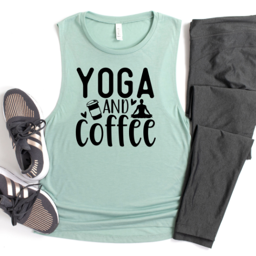 Yoga & Coffee| Bella Muscle Tank MadreForte LLC