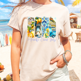Airbrushed Amalfi Coast T Shirt