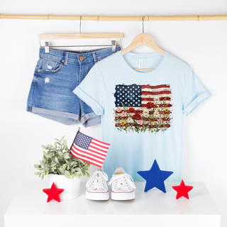 Patriotic Wildflower USA Tee