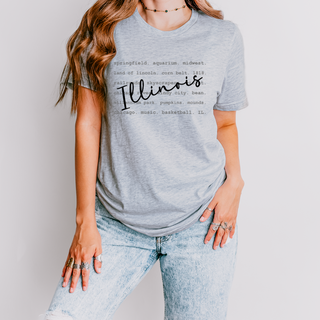 Illinois Words T Shirt