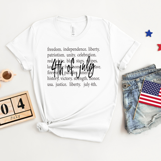 4th of July Words T-Shirt