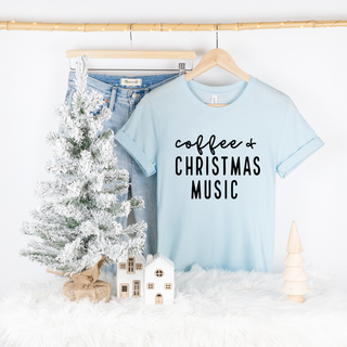 Coffee & Christmas Music Graphic Tee