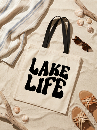 Lake Life Canvas Tote