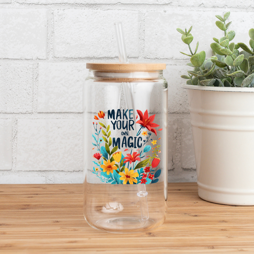 Make Your Own Magic| Sipper Glass, 16 oz MadreForte LLC