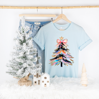 BrushStroke Colorful Xmas Tree Graphic Tee