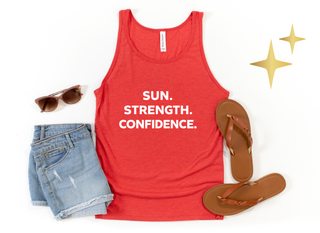 Sun. Strength. Confidence. Tank
