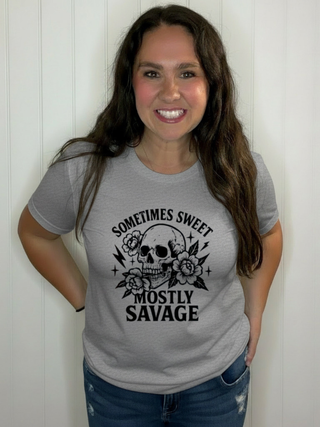 Sometimes Sweet Mostly Savage Trending Tee