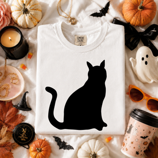 Black Cat Halloween Graphic Tee