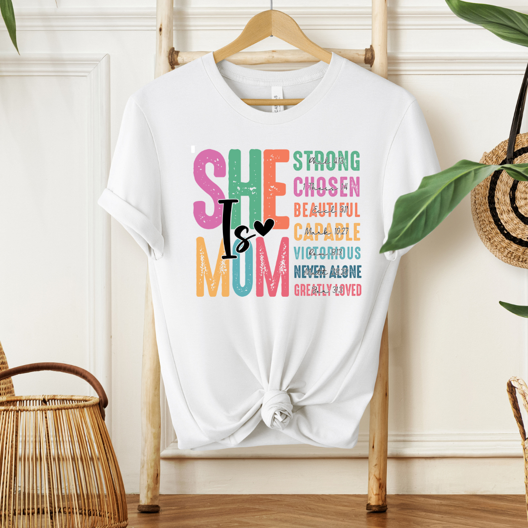 She is Mom| Sweatshirt or T-Shirt MadreForte LLC