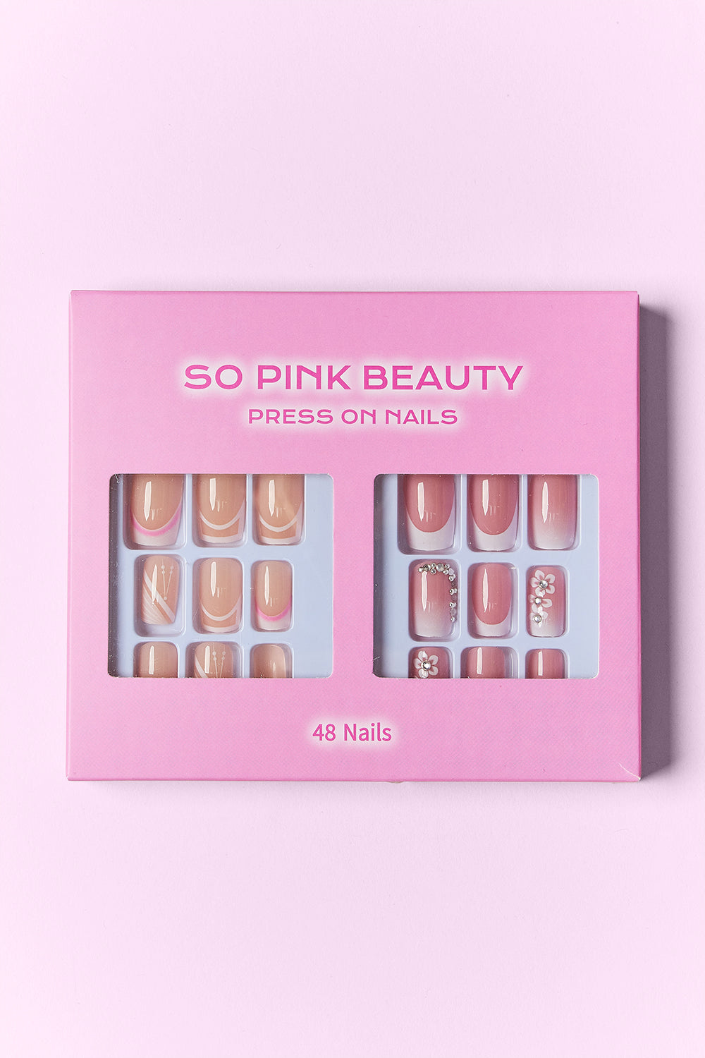 SO PINK BEAUTY Press On Nails 2 Packs MadreForte LLC