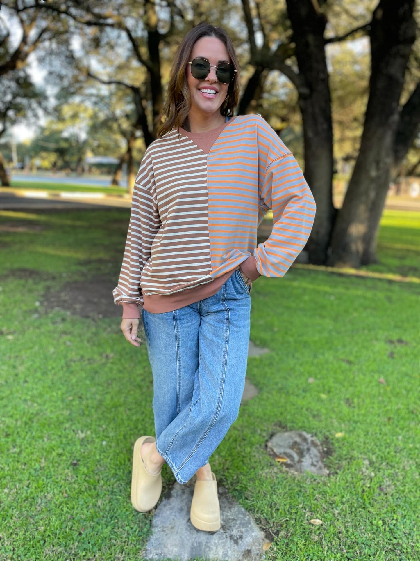 PREORDER: Step By Step Stripe Sweatshirt in Four Colors MadreForte LLC