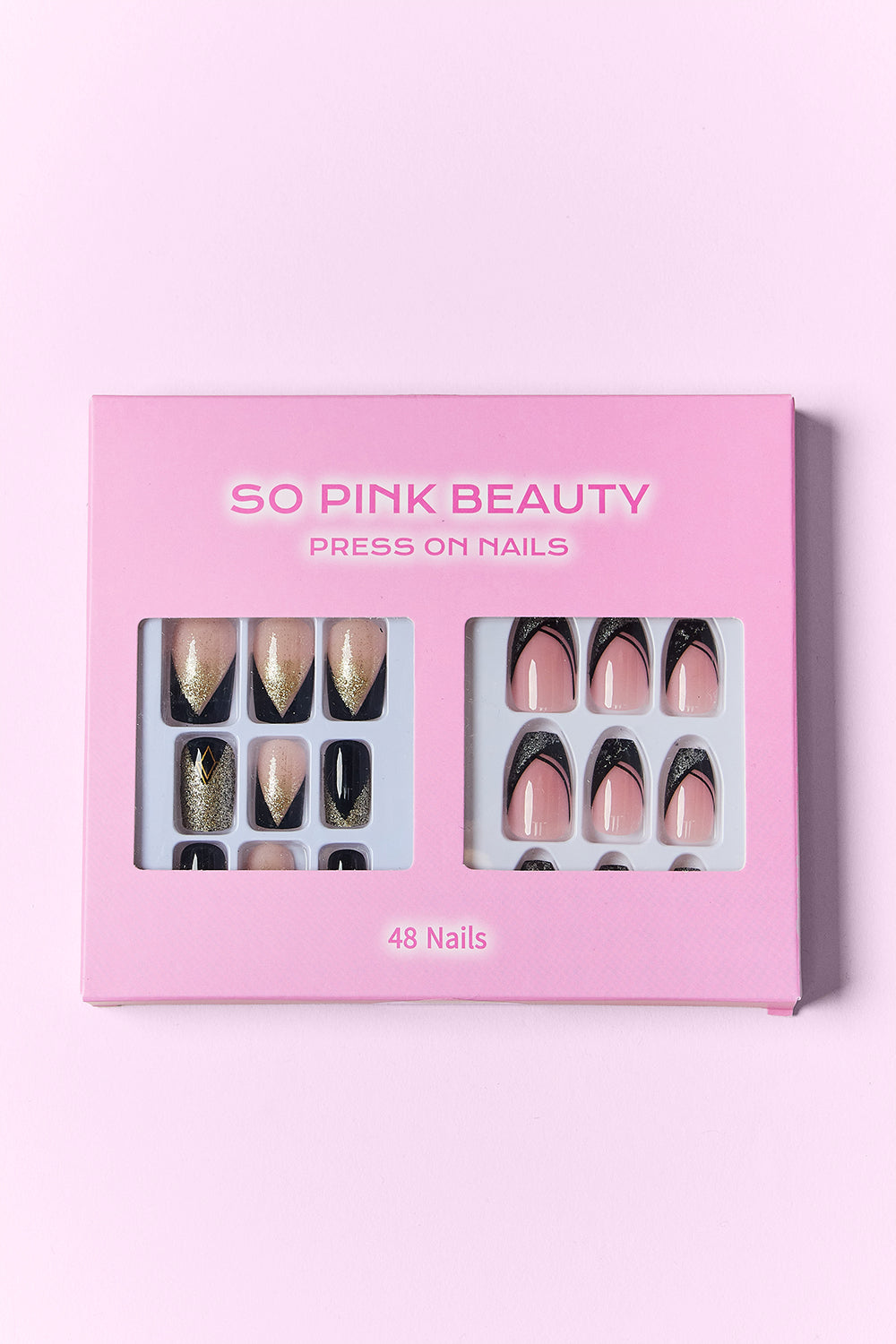 SO PINK BEAUTY Press On Nails 2 Packs MadreForte LLC